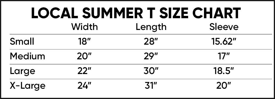 t size chart